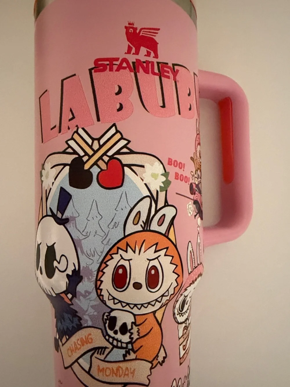 Stanley Pink Labubu 40oz Handle Quencher Tumbler - Picture 12 of 16